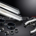 Delkevic 18" Stainless Oval Mufflers - Triumph Sprint Executive - 98 Exhaust