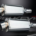 Delkevic 9" Stainless Oval Slip-On Mufflers - Triumph Legend TT - 99-01 Exhaust