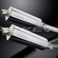 Delkevic 14" Stainless Steel Oval Mufflers - Triumph Trident 900 - 94-98 Exhaust