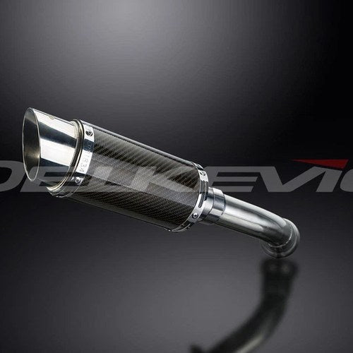 Delkevic 8" Carbon Fiber Round Slip-On Muffler - BMW K1200S - 2005-2008 Exhaust