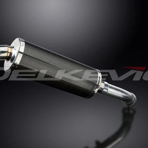 Delkevic 14" Carbon Fiber Oval Stubby Muffler - BMW K1200S - 2005-2008 Exhaust