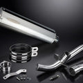 Delkevic 18" Stainless Oval Muffler - Ducati Multistrada 1200 - 16-18 Exhaust