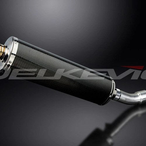 Delkevic 18" Carbon Fiber Oval Slip-On Muffler - Ducati Diavel - 11-19 Exhaust