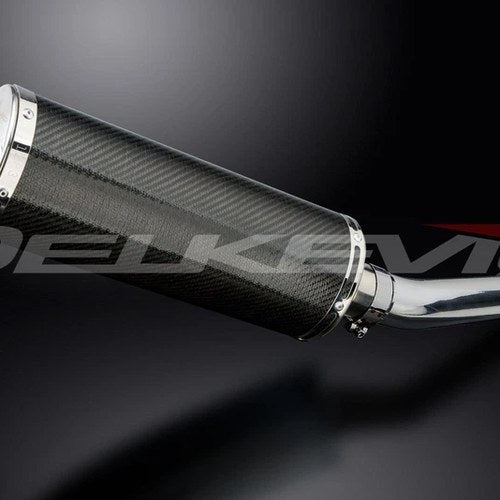 Delkevic 14" Carbon Fiber Oval Muffler - Aprilia Rsv Mille 1000 - 98-03 Exhaust