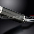 Delkevic 14" Carbon Fiber Oval Muffler - Aprilia Rsv Mille 1000 - 98-03 Exhaust