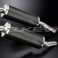 Delkevic 14" Carbon Fiber Oval Mufflers Aprilia Rsv 1000 R Factory 03-10 Exhaust