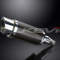 Delkevic 8" Mini Carbon Fiber Round Muffler - Kymco Downtown 300i 11-16 Exhaust
