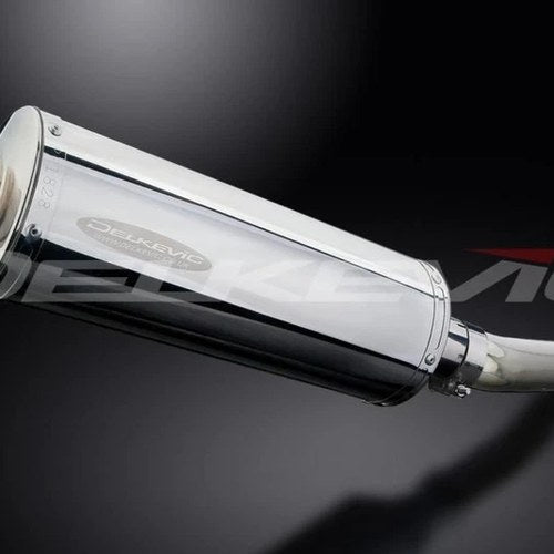 Delkevic 14” Stainless Oval Slip On Muffler - Yamaha YZF-R1 1998-2001 Exhaust