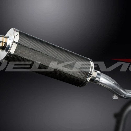 Delkevic 14" Carbon Fiber Oval Slip-On Muffler - Honda VFR1200F - 10-15 Exhaust