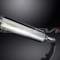 Delkevic 18" Stainless Steel Oval Muffler - Suzuki V-Strom 1000 - 14-20 Exhaust