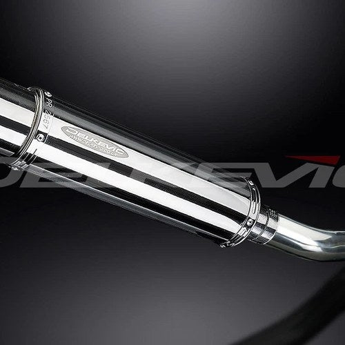Delkevic 14" Stainless Round Muffler - Suzuki GSX1250FA Traveller 10-16 Exhaust