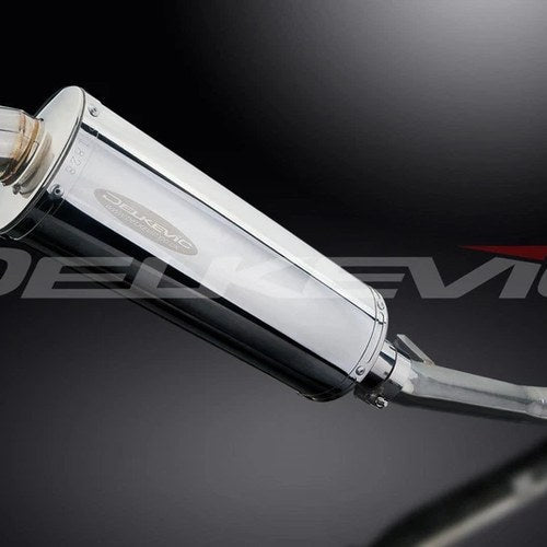 Delkevic 14" Stainless Steel Oval Muffler - Suzuki GSX750F Katana 98-06 Exhaust
