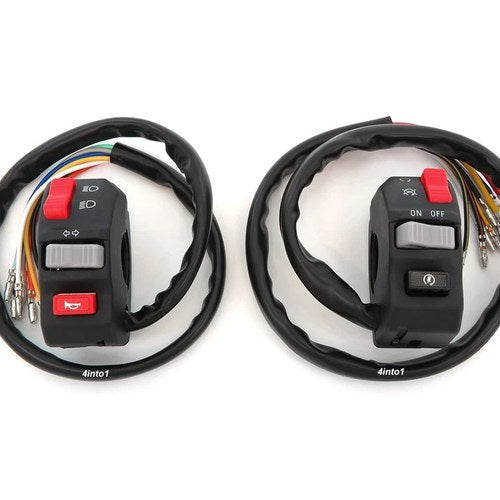 Universal Motorcycle Cafe Custom Handlebar Multi Switches - Left & Right