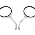 Set of 2 Universal Chrome Motorcycle Mirrors - Short Stem Honda Kawasaki Suzuki