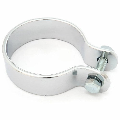 Chrome Cafe Racer Motorcycle Exhaust / Muffler Clamp - 1 7/8" - Emgo 80-62343