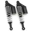 Black & Chrome Remote Reservoir Shocks - Eye To Eye - 310-320mm for Honda