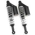 Black & Chrome Remote Reservoir Shocks - Eye To Eye - 340mm 350mm for Kawasaki