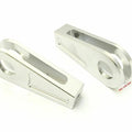 TTR400 Aluminum Anodized Chain Adjuster Set - Silver - CB350F CB360 CB400