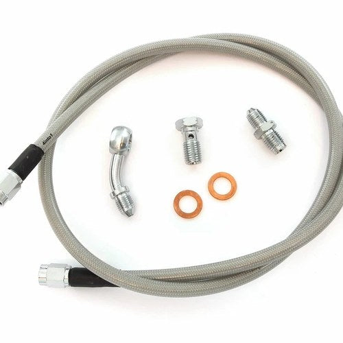 Stainless Steel Brake Line Kit - Clear - Single Line - Honda CB400F CB550F