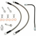 Stainless Steel Brake Line Kit w/Brake Pipe - Clear - Honda CB350 CB360 CB400F