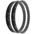 Rising Sun Black Aluminum Rim Set - Honda C70 Passport - 1980 - 1983