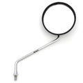 Universal Round 4" Motorcycle Mirror - 8mm - Chrome / Black - Fits L or R