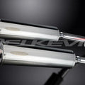 Delkevic 18" Stainless Oval Slip On Mufflers - Yamaha FJR1300 2001-2005 Exhaust
