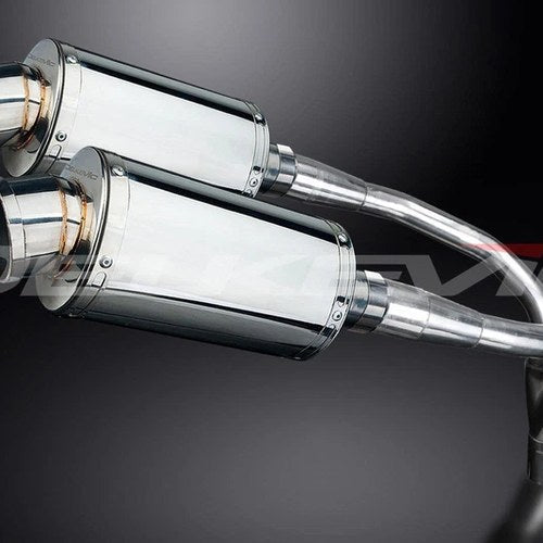 Delkevic 9" Stainless Steel Oval Muffler - Honda CB900 - 2002-2007 Exhaust