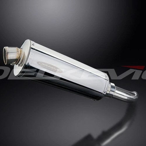 Delkevic 14" Stainless Steel oval Muffler - Suzuki SV650 - 2017-2020 Exhaust