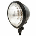 4.5" 4 1/2" Bottom Mount Halogen Motorcycle Headlight Gloss Black w/ Clear Lens