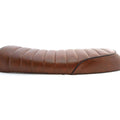 Tracker Brat Style Seat Marble Mahogany / Black Piping Retro Motorcycle Saddle