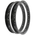 Rising Sun Black Aluminum Rim Set - Honda CB77 Super Hawk 305 - 1961 - 1968