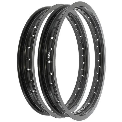 Rising Sun Black Aluminum Rim Set - Honda CL175 CL175K Scrambler - 1968 - 1970