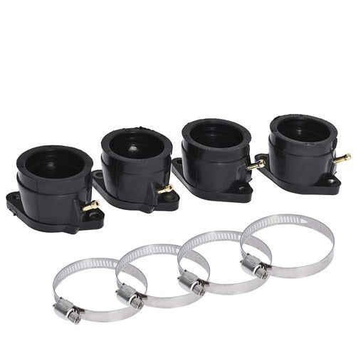 4Pcs Motorcycle Carburetor Intake Manifold Boot Joint for Yamaha YZF600R 95-07
