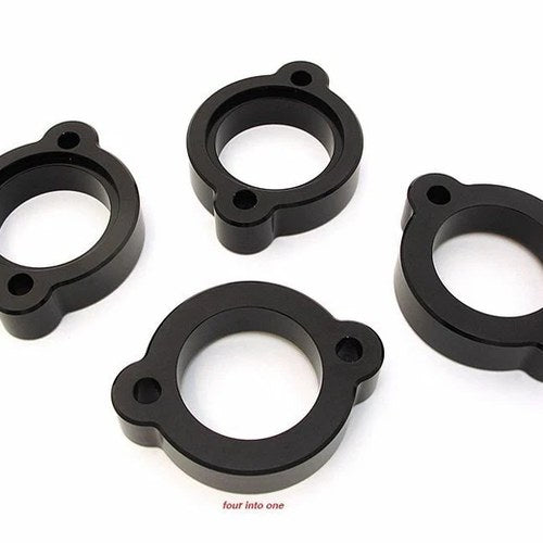 TTR400 Aluminum Anodized Exhaust Flange Set - Black - CB350F CB400F CB550