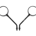 Set of 2 Universal Black Round Motorcycle Mirrors - 10MM Honda Kawasaki Suzuki