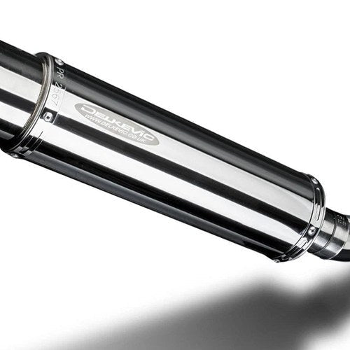Delkevic SL10 14" Stainless Round Muffler - Suzuki SV650 - 03-12 Exhaust