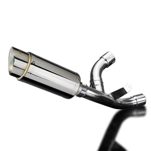 Delkevic Mini 8" Stainless Round Muffler - Ducati Supersport 939 - 17-19 Exhaust