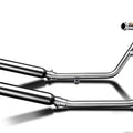 Delkevic 2-2 Exhaust Steel 16" Slash Cut Tip Mufflers Triumph Bonneville 17-20