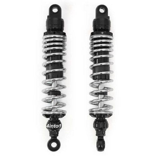 Adjustable Black Chrome Performance CNC Shocks Eye / Eye 340-350mm for Kawasaki