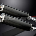 Delkevic 18" Carbon Fiber Oval Mufflers - Kawasaki Z1000 - 2010-2016 Exhaust