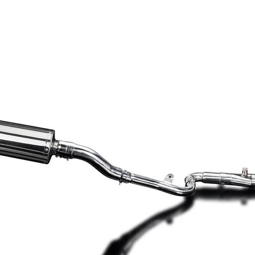 Delkevic Full 2-1 Exhaust 9" Oval Muffler - Kawasaki Ninja 300 - 13-17