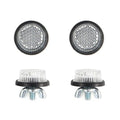 4 Pack Clear Reflector License Plate Bolts and Nuts Set Kit Round 1" Mini