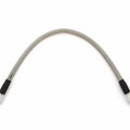 AN3 Clear Stainless Steel Braided Brake Line - Chrome Plated Ends - 10"