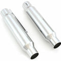 2 Chrome Shorty Mufflers 12" - Motorcycle Silencer Exhaust Fits 1.75 + 1.50 Pipe