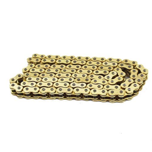 520 x114 ATV Motorcycle 520 Pitch 114 Links With O-Ring Drive Chain Gold Color