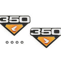 Side Cover Emblems - Left & Right - Honda CB350K CL350 Twins - 1972 Badge