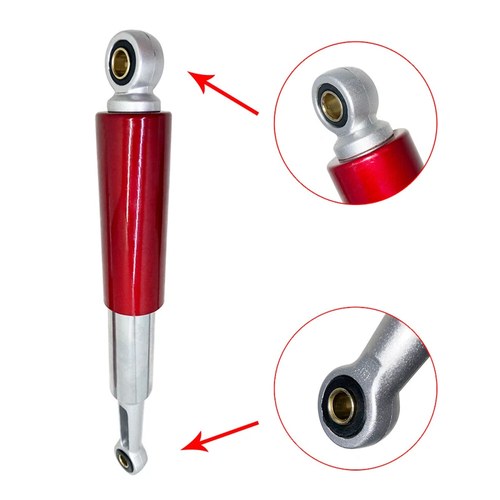2× Red&Chrome 13.5" Rear Shocks For Honda CL/CT70 XL75 CL/CT/CM/S90 CM91 CT110