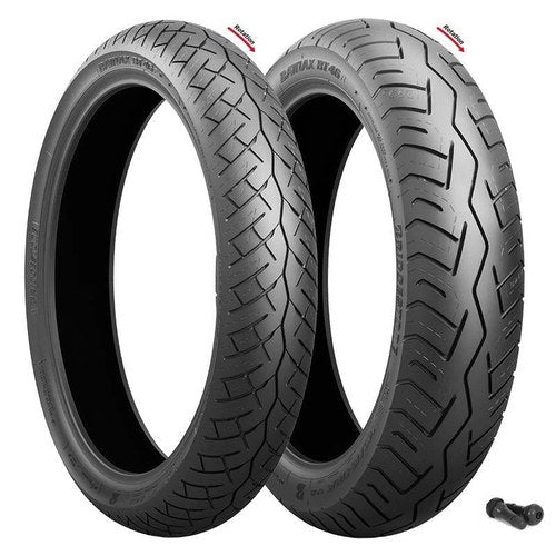 Bridgestone Battlax BT-46 Tire Set - Honda CB750F - 1979-1980 - Tires and Valves