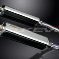 Delkevic 17" Stainless Tri-Oval Mufflers - Suzuki DL1000 V-Strom 2002-2012
